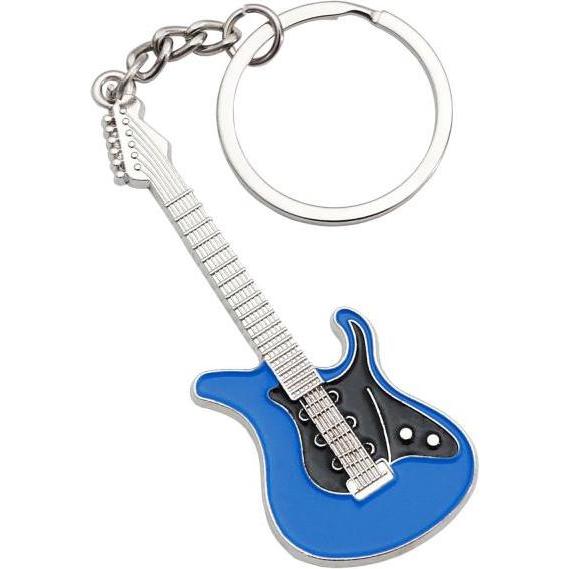 keepdrum, Schlüsselanhänger, Schlüsselanhänger E-Gitarre in blau, Blau