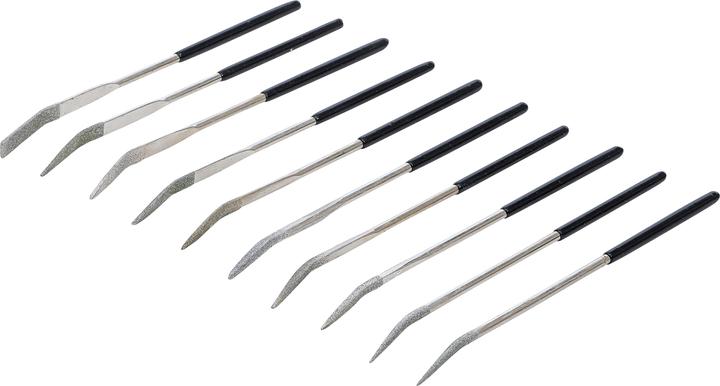 Produktbild BGS Diamant-Lochfeilen-Satz gebogen 140 x 3 mm 10-tlg. (140 mm)