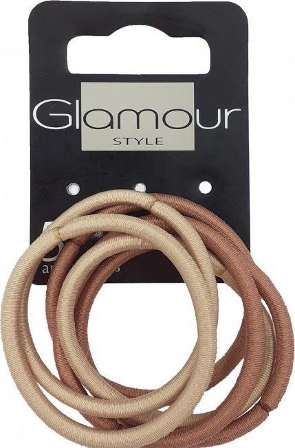Glamour Hair Erasers Without Metal Beige 6pcs (Haargummi)