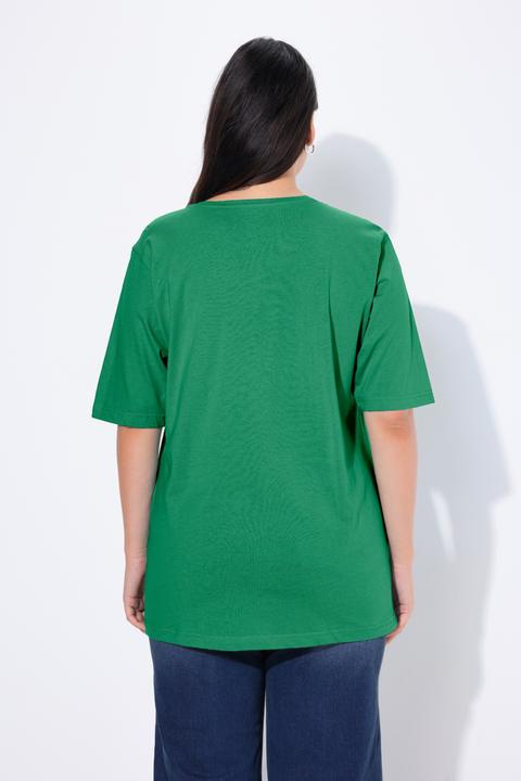 Actual product image Ulla Popken Basic Round Neck Short Sleeve Relaxed Fit Tee (54)