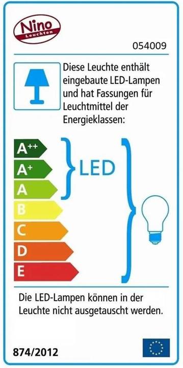 Energie-Label Nino Leuchten Forest (3000 lm, E27)