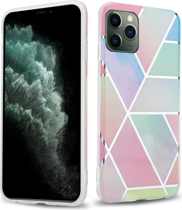 Produktbild Cadorabo IMD TPU Bunter Marmor Cover (Apple iPhone 12 mini)