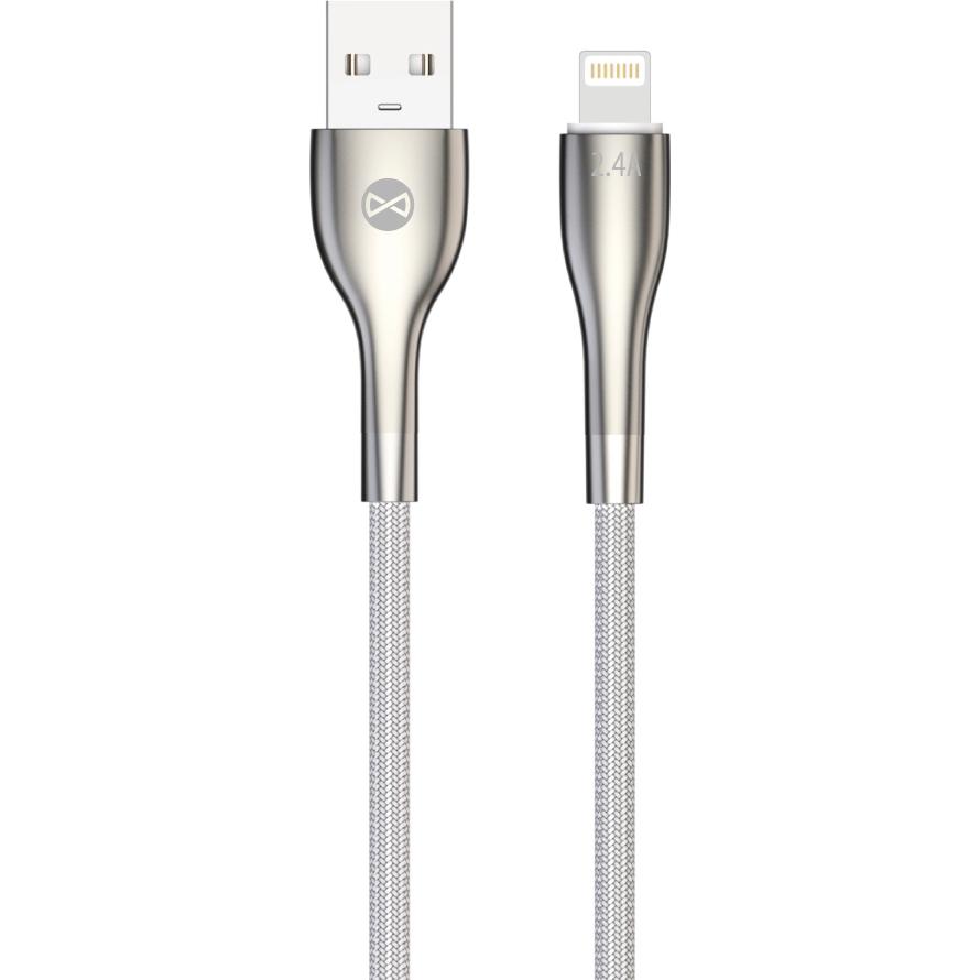 Forever Schlankes Kabel USB - Lightning 1,0 m 2.4A weiss (1 m, USB 3.0), USB Kabel