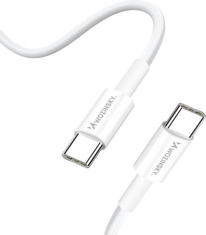 Produktbild Wozinsky GaN 65W Ladegerät mit 2xUSB-C USB-Anschlüssen mit 65W CC-Kabel - Weiss (65 W, 3 Ports)