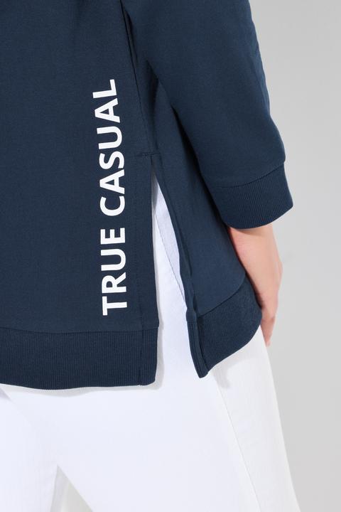 Image du produit Ulla Popken Long sweat-shirt à capuche, manches longues et coupe évasée (42, 44)