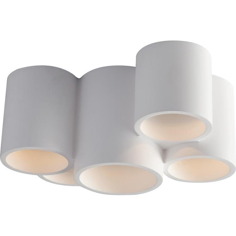 Luce ambiente Design, Wandleuchte + Deckenleuchte, LUCE Design Banjie Deckenleuchte 5fach GU10 Weiss