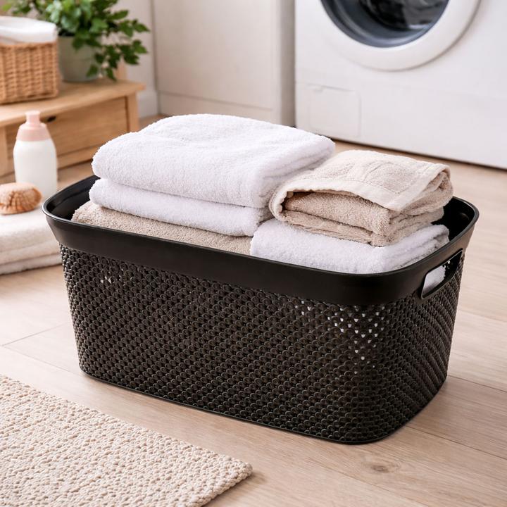 Actual product image Mojawo Wäschekorb Wäschebehälter Wäschesammler 35 Liter B58xL40XH30cm (35 l)