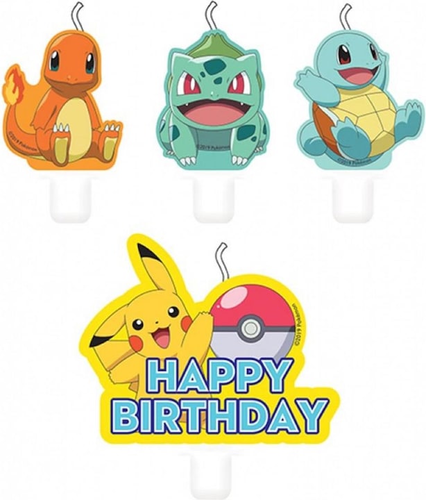 Actual product image Amscan Pokémon candles (4 x)