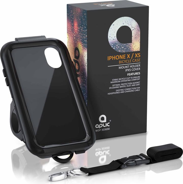 Actual product image Aplic Mobile holder, bike holder with protective cover for Iphone X & XS, splash water protection