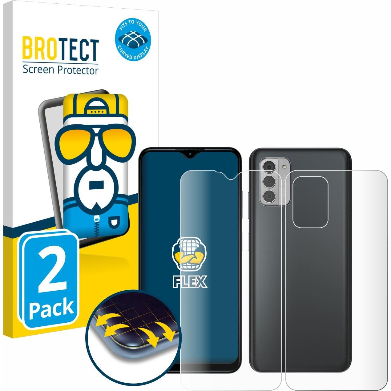 BROTECT Full-Screen Displayschutz (2 Stück, Nokia G42), Smartphone Schutzfolie, Transparent