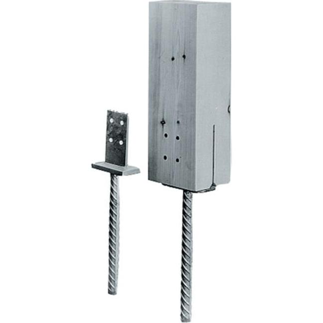 Simpson Sst, Connettori in legno, Stützenfuss ETA 07/0285 90x60x110mm STA st.verz.z.Bet.Loch-D.8,5mm 250mm (Piede d'appoggio)