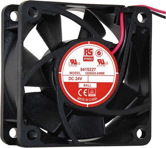 Produktbild RS PRO Lüfter 60x60x25mm 24VDC 1,9W 30,6m³/h (60 mm)