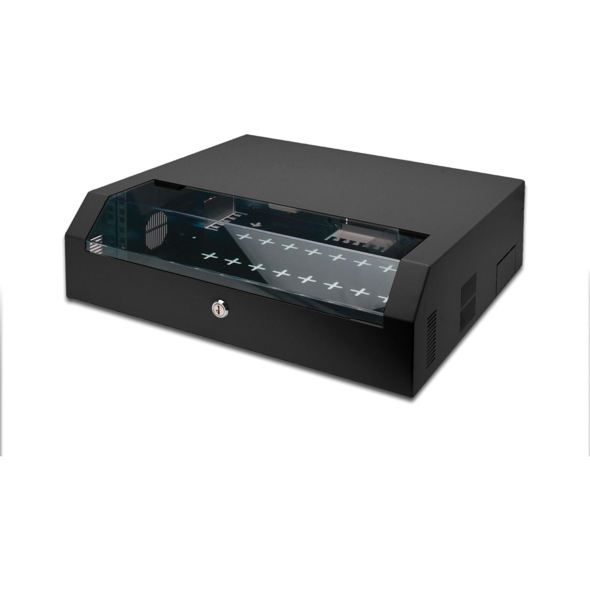 Digitus Armadio a muro 48,3 cm 19 pollici Slim Line 5U opzione di montaggio 2U verticale 3U (5 HE, Rack da 19 pollici), Armadio rack, Nero