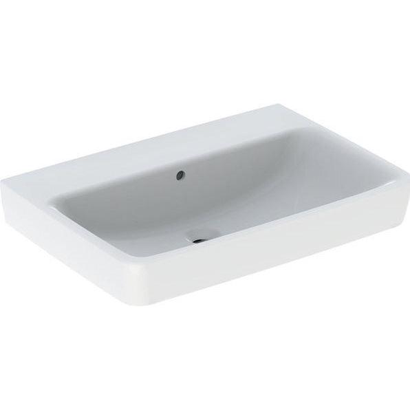 Geberit, Waschbecken, Renova Plan, Waschtisch, 70x48 cm, ohne Hahnloch, mit Überlauf, 501646 (200 mm, 700 mm)