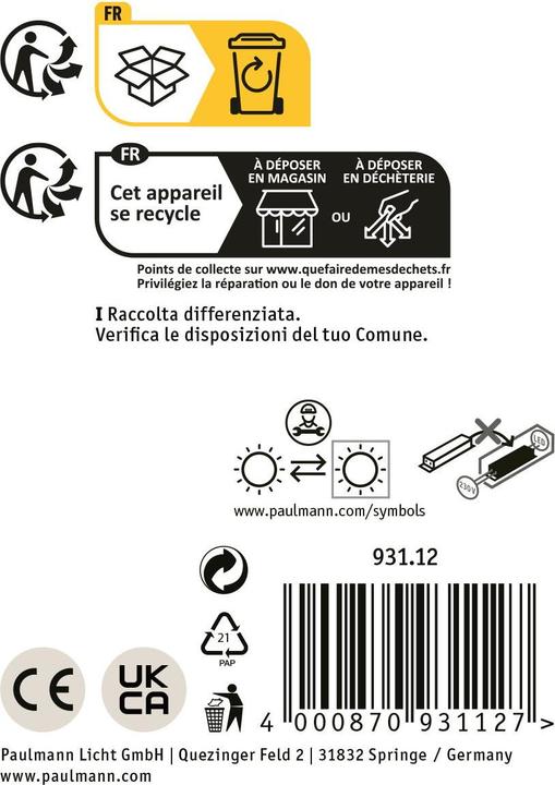 Produktbild Paulmann Aussenwandleuchte Capera (1950 lm, IP44)