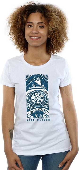 Actual product image Disney Womens/Ladies Moana Star Reader Cotton T-Shirt (XXL)