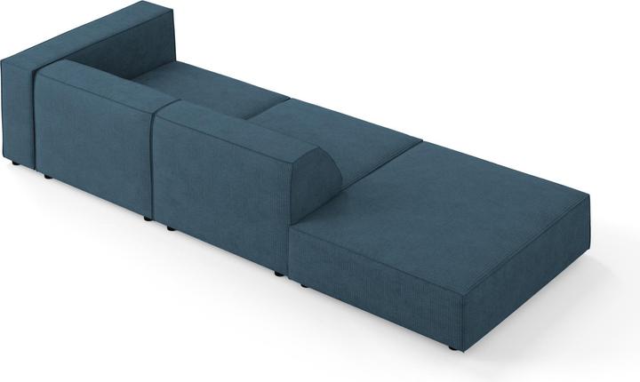 Actual product image Cosmopolitan Design Left Sofa, "Arendal", 4 Seats, Navy Blue, 262x102x70 Made in Europe