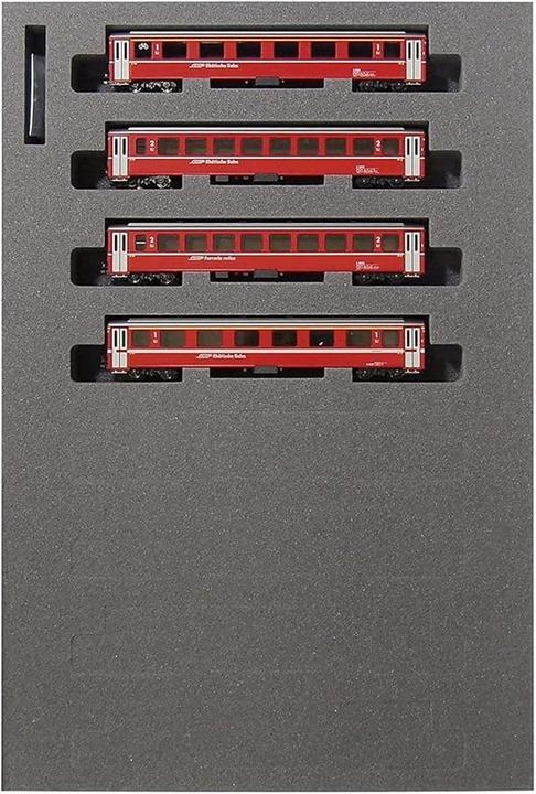 Kato Einheitswagen I RhB (EW I) Ergänzungsset 4 Wagen rot