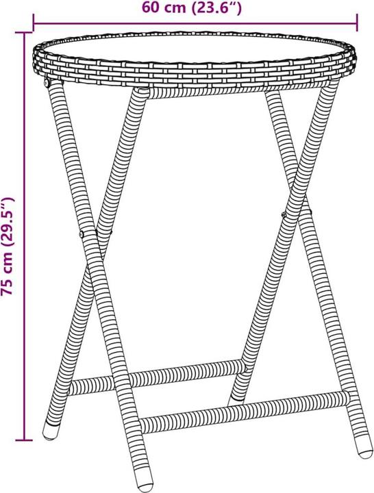Produktbild vidaXL Gartenset (60 x 60 x 75 cm)