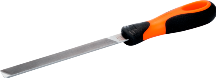 Actual product image Bahco ERGO mill saw file with 2-component handle and a round edge, bastard cut 150 mm (Slash 1, 150 mm)