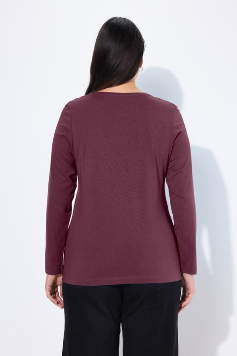 Image du produit Ulla Popken T-shirt Slim Fit, décolleté rond et manches longues (54)