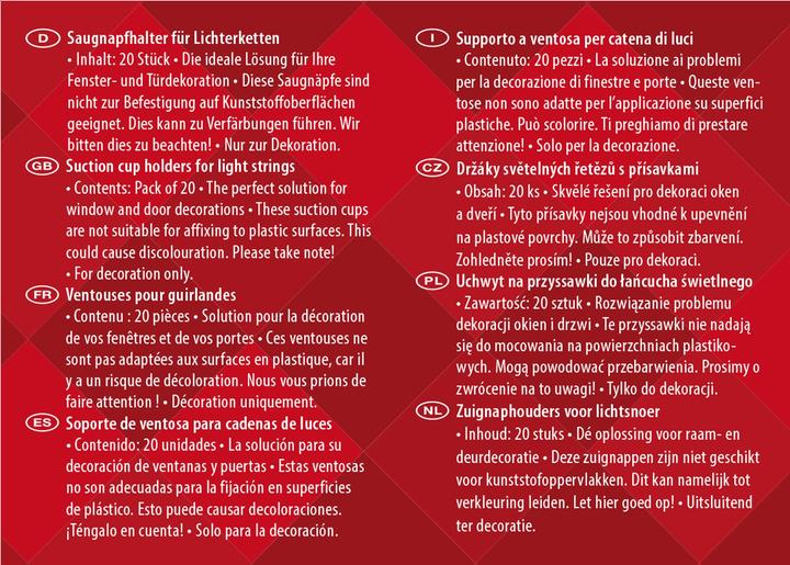 Produktbild Idena Saugnapfhalter 20er für Lichterketten (0.16 m)