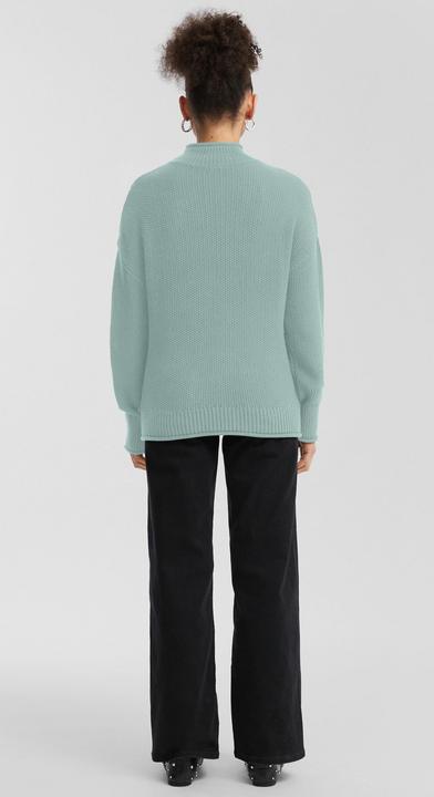 Produktbild s.Oliver Strickpullover Strickpullover mit Stehkragen aus Baumwollmix (XS)