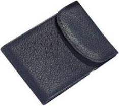 Actual product image Credit and business card case, leather, black with press stud fastener, for approx. 10 cards