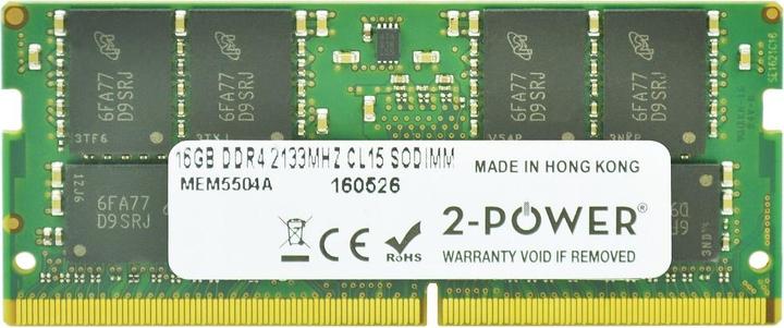 Produktbild 2-Power 16GB DDR4 2133MHZ CL15 SoDIMM (1 x 16GB, 2133 MHz, DDR4-RAM, SO-DIMM)