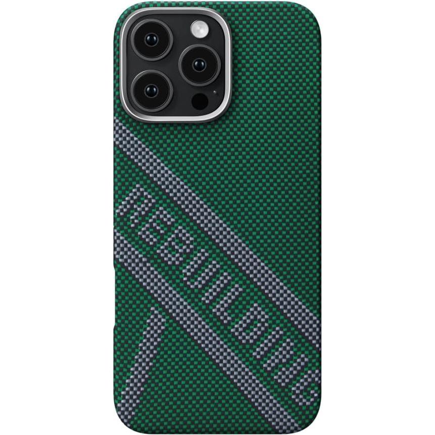 Pitaka Tactile Woven Case Re-TROS Refining Schutzhülle für iPhone 16 Pro Max grün (Apple iPhone 16 Pro Max), Cover smartphone, Verde