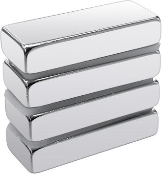 Actual product image RS PRO Neodymium magnet, block, 10mm x 5mm, L. 25mm