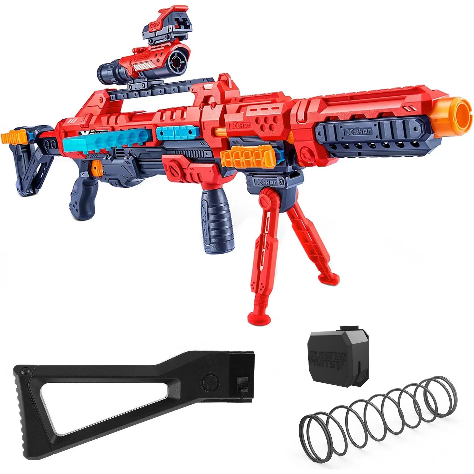 Nerf X-Shot Regenerator inkl. Blasterparts Tuning-Pack, mit Schulterstütze und 3D-Druck Upgrades