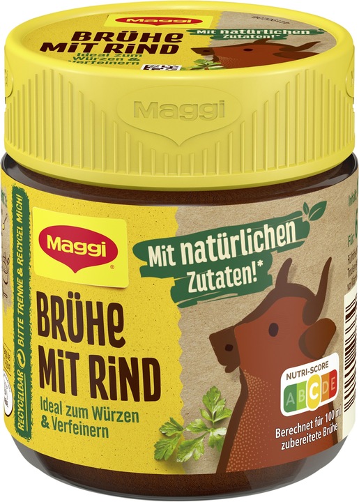 Actual product image Maggi Broth with beef jar 108g, makes 6 litres (6000 ml)