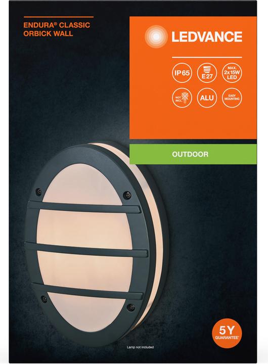 Produktbild Ledvance Endura Classic IP65 E27 Orbick Wall Dark Gray (E27, IP65)