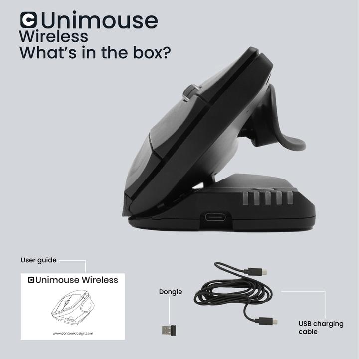 Image du produit Contour UniMouse wireless droitier noir (Sans fil, Filaire)