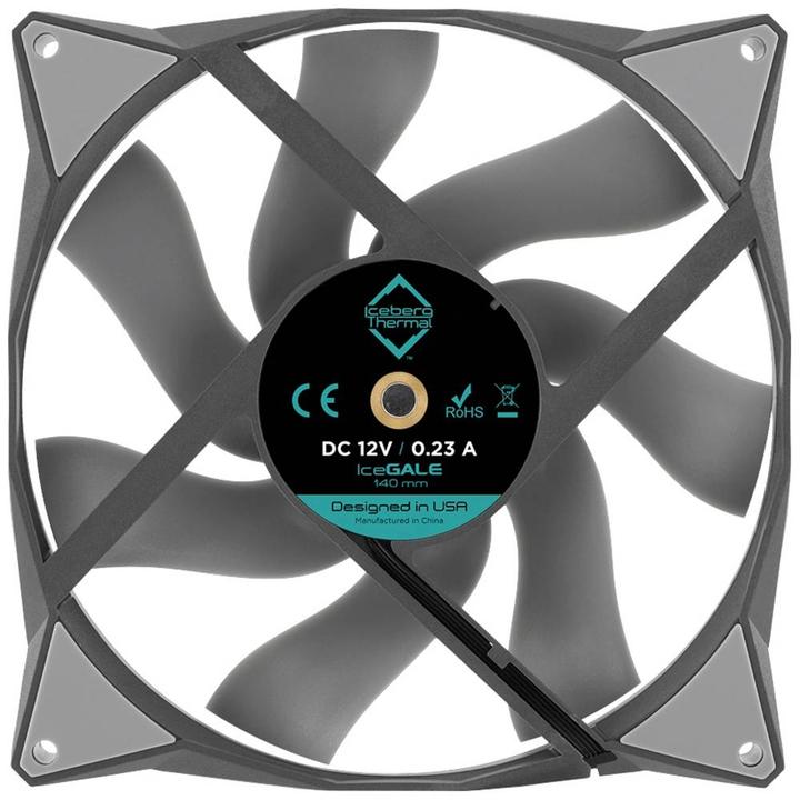 Produktbild Iceberg Thermal IceGALE Computergehäuse Ventilator 14 cm Grau 1 Stück(e) (140 mm, 1 x)