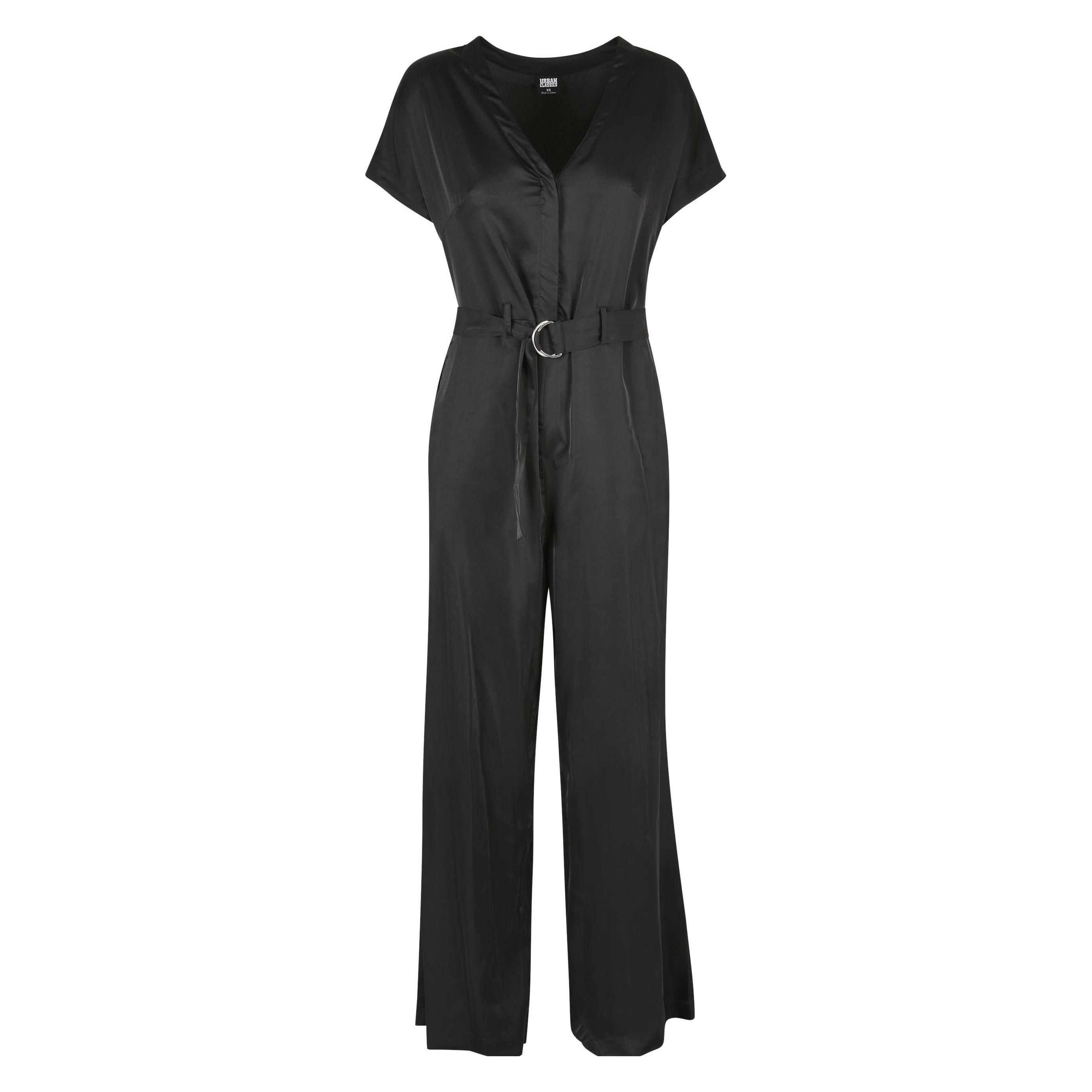 Urban Classics, Damen, Jumpsuits, Satin, Schwarz, (S)