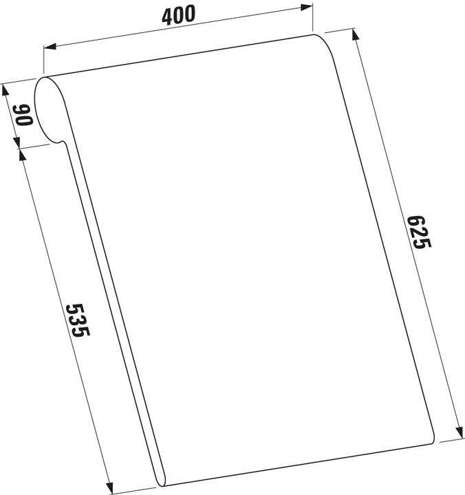 Image du produit Laufen dossier, 625x400x90mm, pour baignoires, H2923400870001 (40 cm, 9 cm)