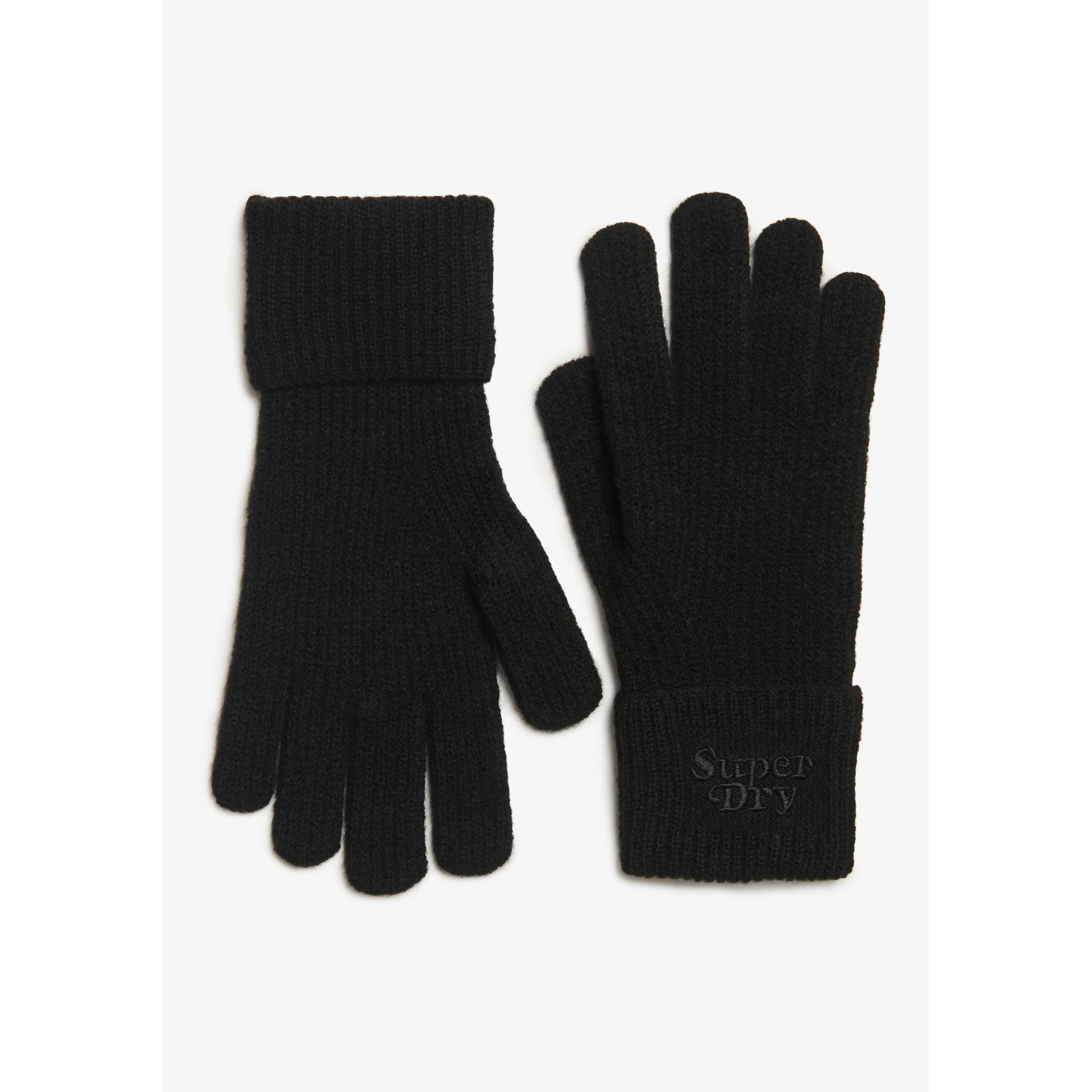 Thumbnail - Superdry, Herren, Handschuhe, gestrickte handschuhe kind soft rib, Schwarz, (One Size)