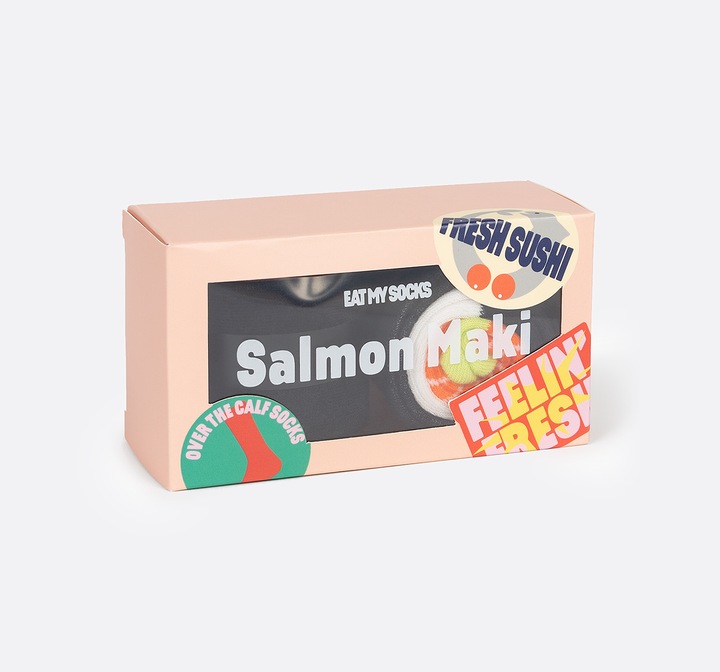 Actual product image Eat My Socks Salmon Maki Sushi (Single pack, One size)