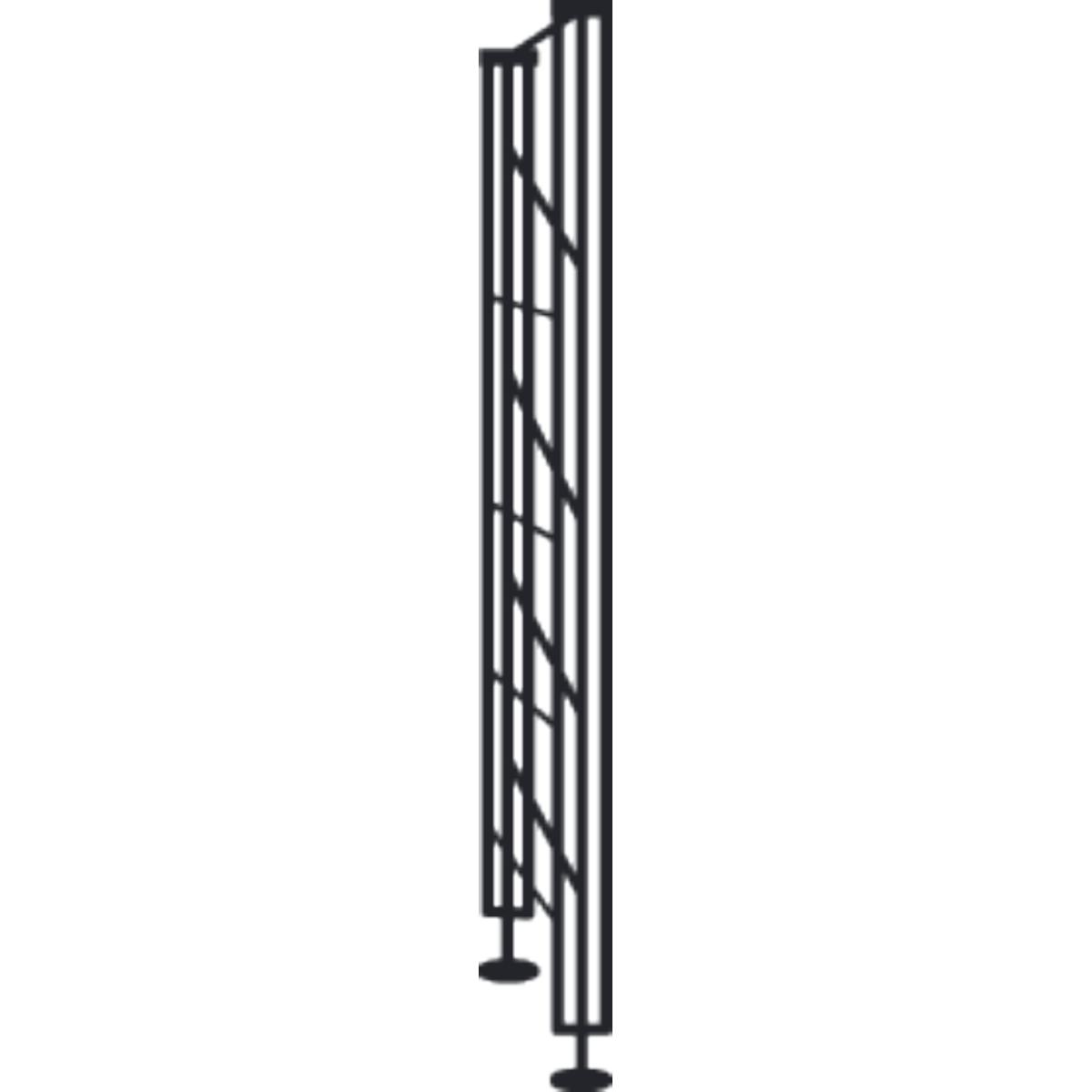 Kerkmann, Regal, Bibliotheks-Regal libra Abschlussrahmen TxH 30x193cm schwarz/lichtgrau