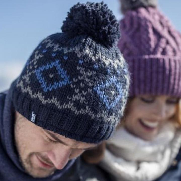 Produktbild Heat Holders Beanie Mütze mit Bommel, Winter Warm Fleece Gefütterte Mütze