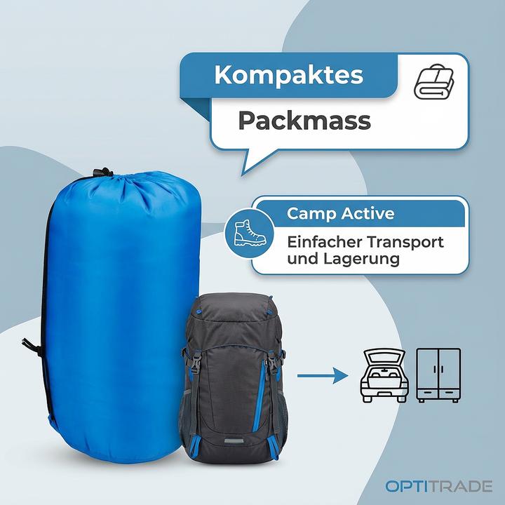 Actual product image Camp Active Sleeping bag envelope blue (190 cm)