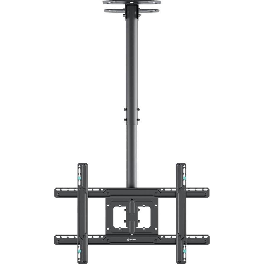 Onkron Supporto TV a soffitto con altezza regolabile per TV LCD LED da 32 a 80 pollici, nero (Soffitto, 80", 68.20 kg), Supporto da parete TV, Nero