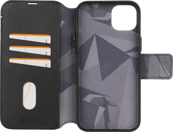 Actual product image Decoded Leather Detachable Wallet for iPhone 15 Plus Black (Apple iPhone 15 Plus)
