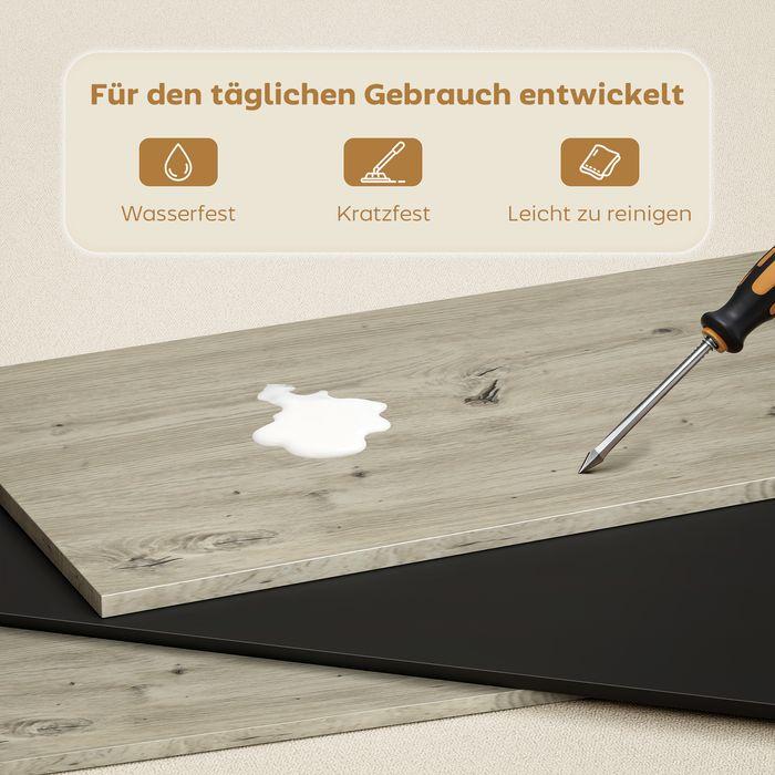 Actual product image Swisshandel24 Industrieller Sekretär-Schreibtisch, Regalen, Metallrahmen, 100cm, Naturholz, Schwarz (100 x 40 x 80 cm)