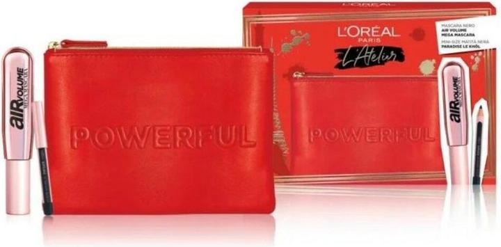 Produktbild L'Oréal Paris LOreal Set (Mascara Black Air Volume Mega Mascara + Le Khol Midnight Black 101 + Pochette) (Schwarz)