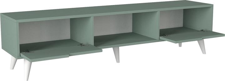 Image du produit En.Casa Fernsehschrank Kullila 160x35x40 cm Grün/Weiss (160 x 35 x 40 cm)