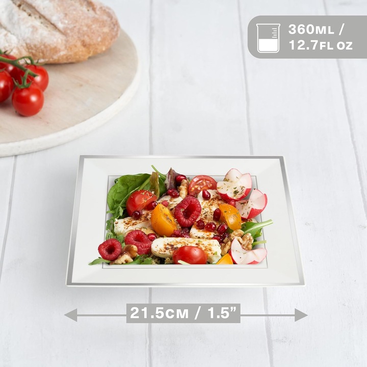 Actual product image Matana 100er-Set quadratische Plastik-Suppenteller (100 x)