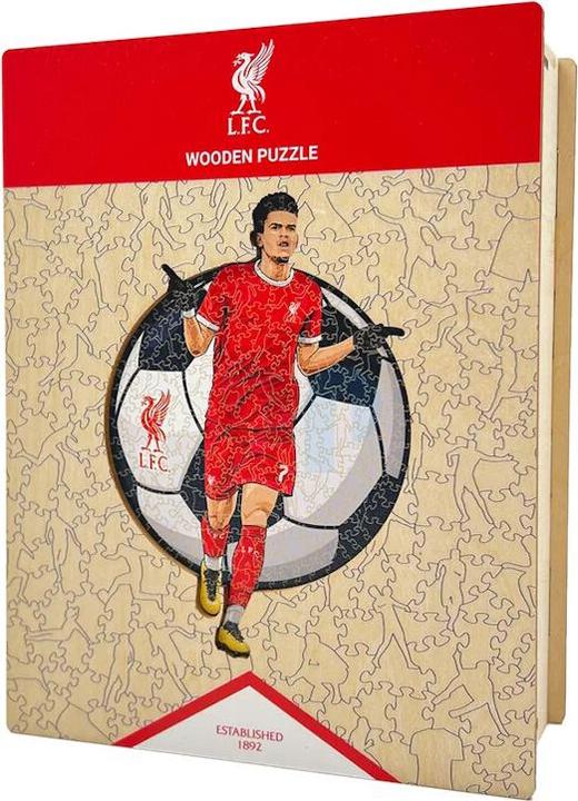 Actual product image Iconic Liverpool FC - Luis Diaz - Wooden Puzzle Size L (500 pieces) (500 pieces)